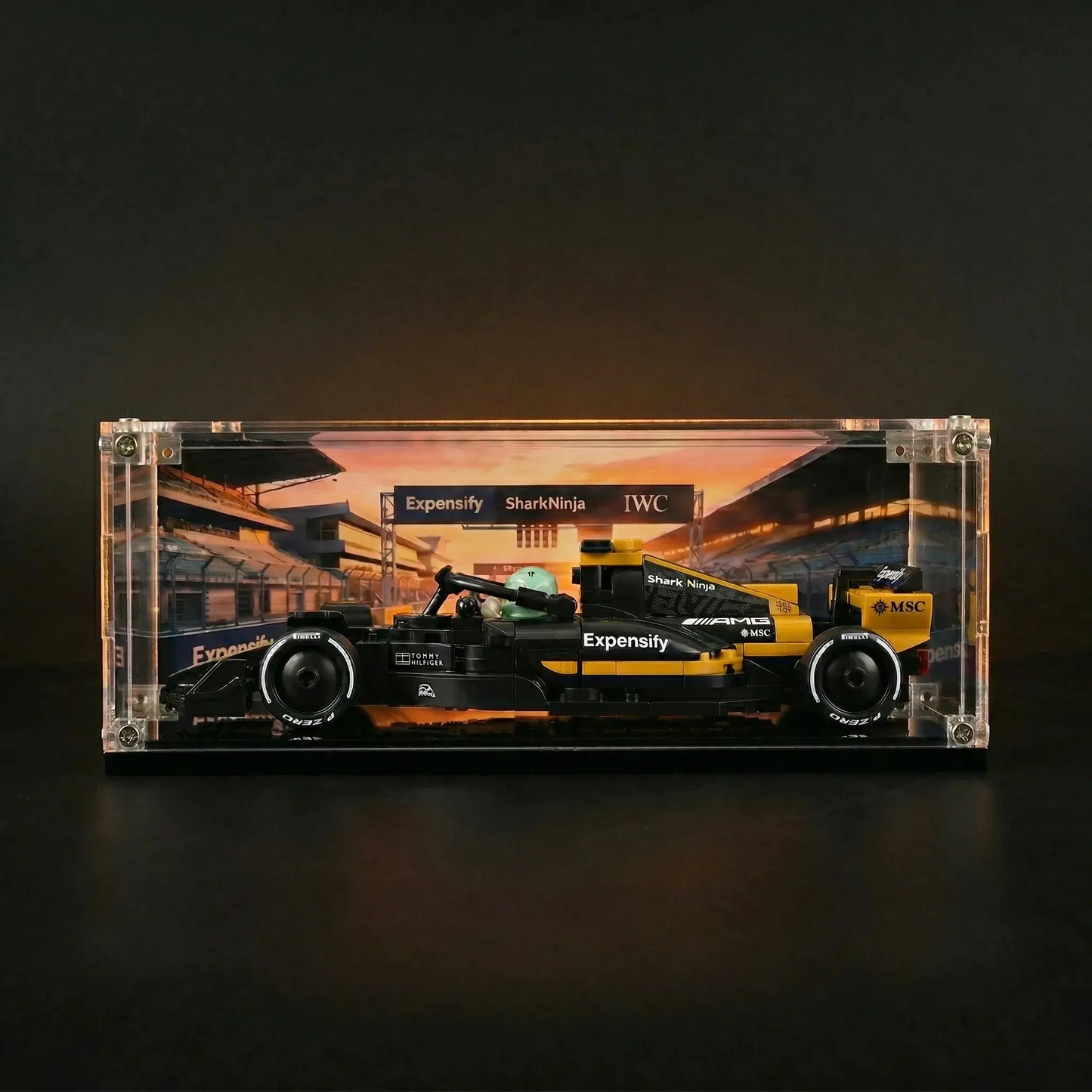 Display Case for LEGO Speed Champions APXGP Team Race Car 77252 - F1® The Movie Edition